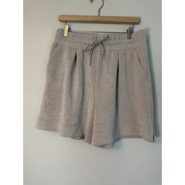 Zella ZellaSoft Luxe High Waist Knit Shorts Heather Grey 30" L/XL Bouncy Fabric - Image 11