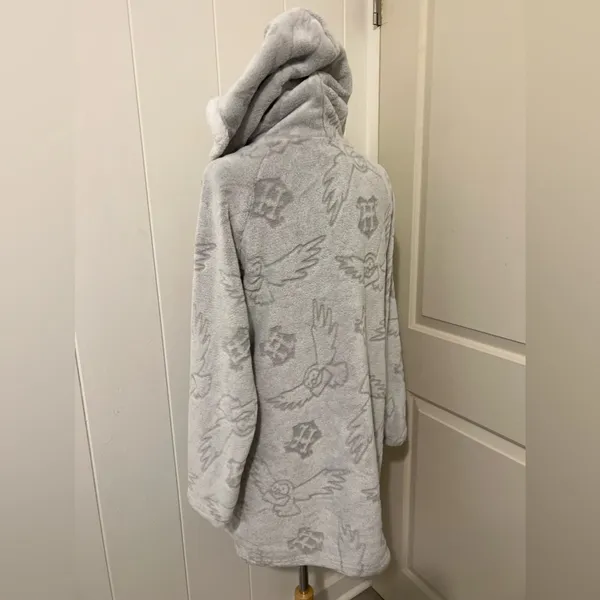 Harry Potter Hogwarts Hoody Gray Fleece‎ Mini Sweater Dress Size XL - Image 3