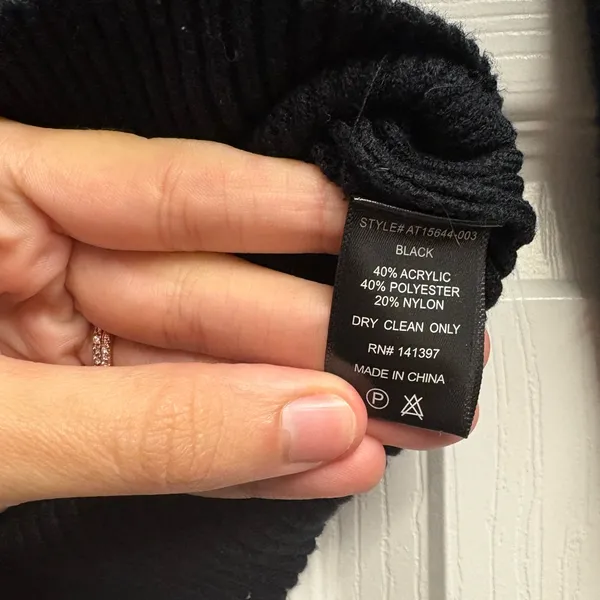 ASTR The Label Black Square Neck Fitted Sweater Size Medium - Image 4