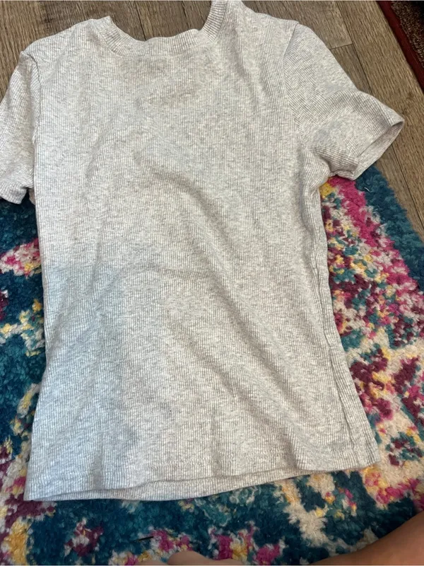 Skims Gray Crewneck Short-Sleeve Women's Top - Image 4
