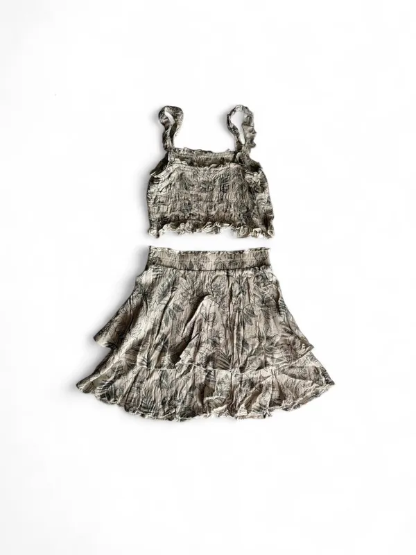 Paper Crane Two‑Piece Ruched Set — Small - Image 4