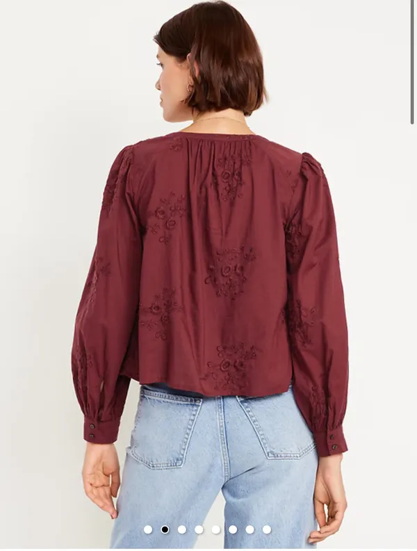 Old Navy Maroon Blouse - Image 2