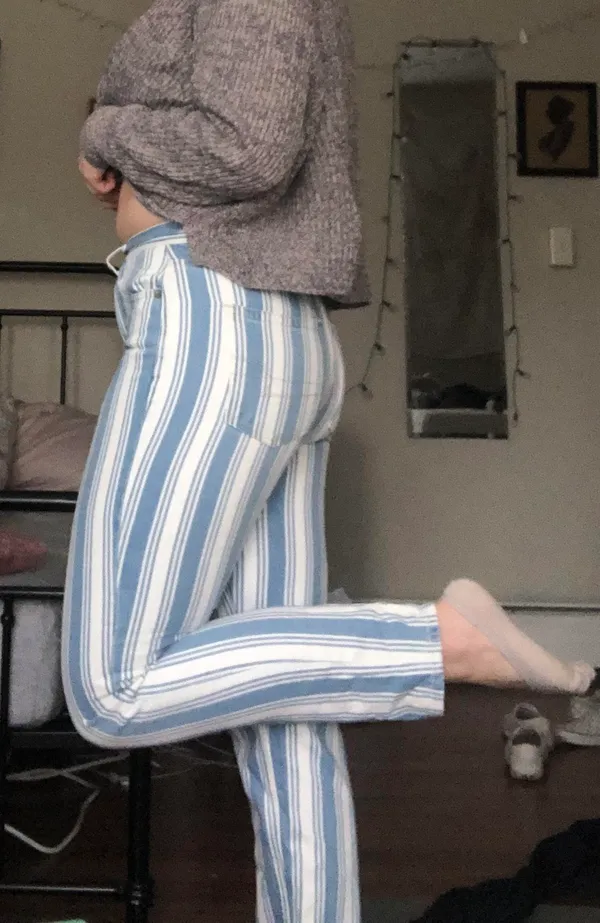 American Eagle striped jeans - Image 2