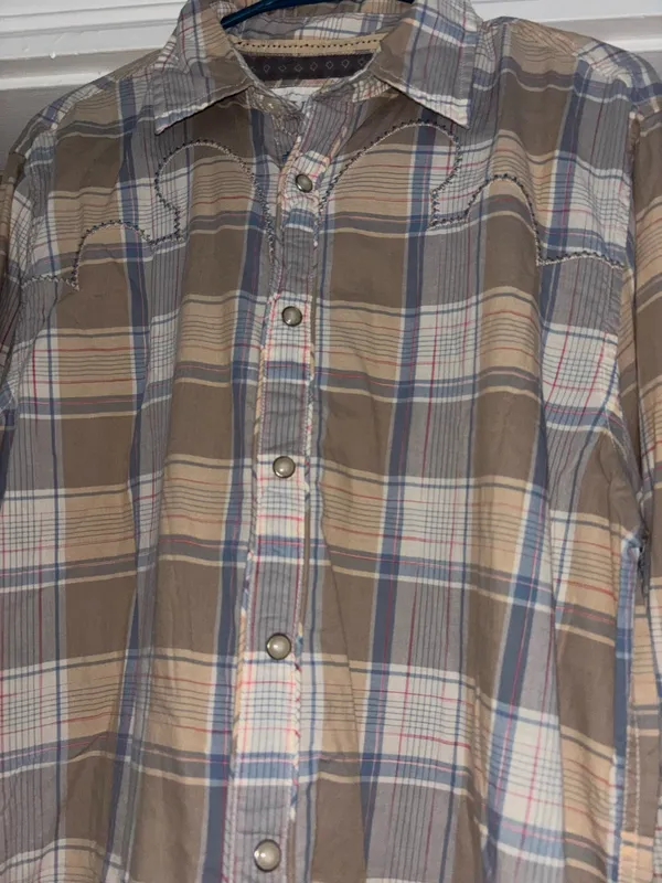 Guess Collard Shirt Men's Western Pearl Snap Vintage Embroidered Country - Image 3
