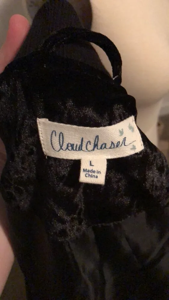 Velvet Bomber Jacket Black Size L - Image 5