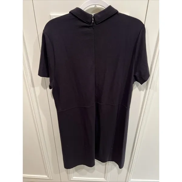 LOFT Black Ponte Knit 60s Mod Shift Dress Retro Preppy Career Office - Image 3