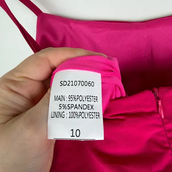 NWT Showpo‎ Trinah Corset Maxi Dress Size 6 Pink Ruched High Slit Formal Stretch - Image 8