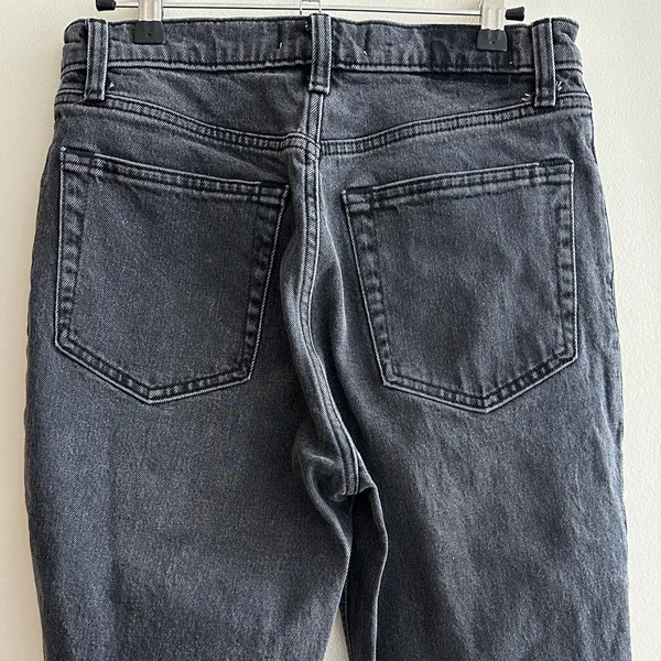 Abercrombie & Fitch The ‘90s Straight Ultra High Rise Black Jeans, 28/6 Short - Image 15
