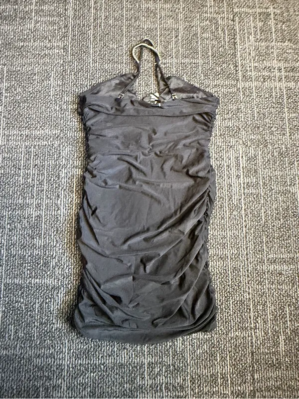 Windsor Black Halter Dress with Crystal Trim Large NWT - Image 7