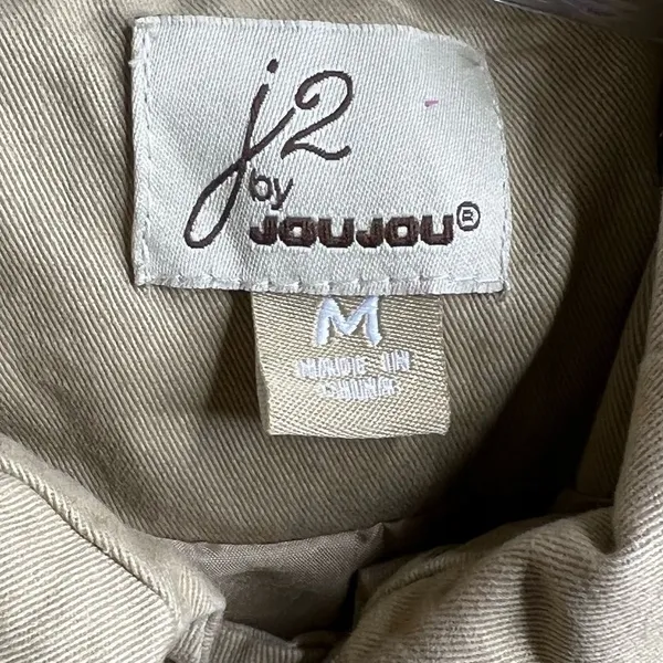 J2 by‎ JouJou Tan Belted Coat Size M - Image 8