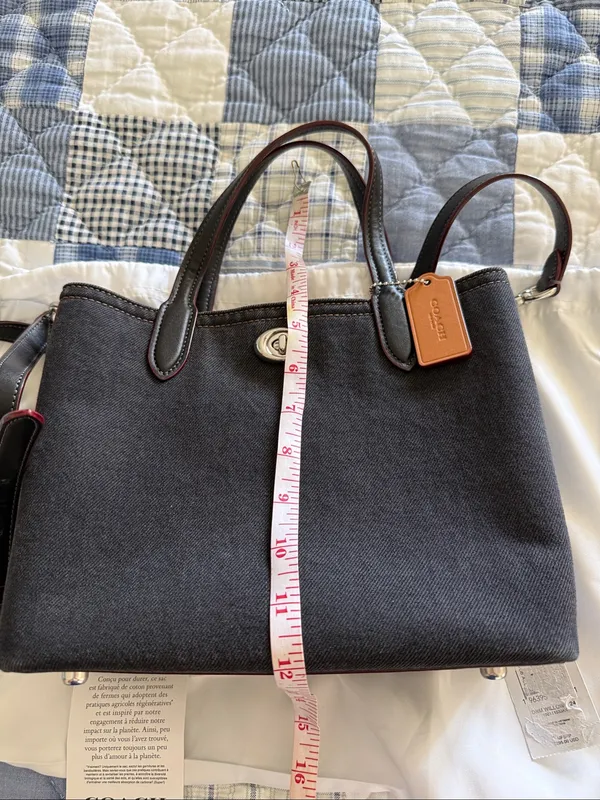 Coach Willow 24 Black Denim - Image 13