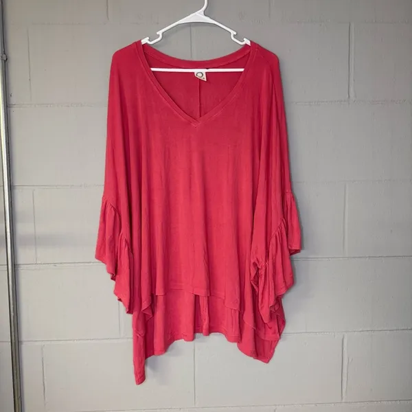 Anthropologie Akemi + Kin Capa Fluttered Tunic in Pink Women’s Sz M/L Oversized - Image 3