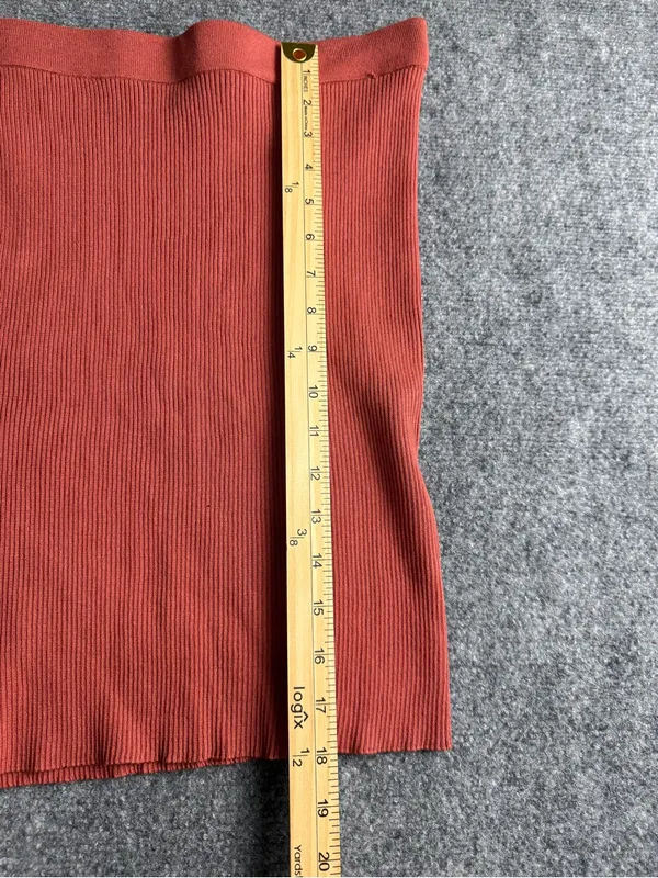 Active USA Woman’s Large stretchy Brick Red Zip-Up Sweater and under shirt - Image 6