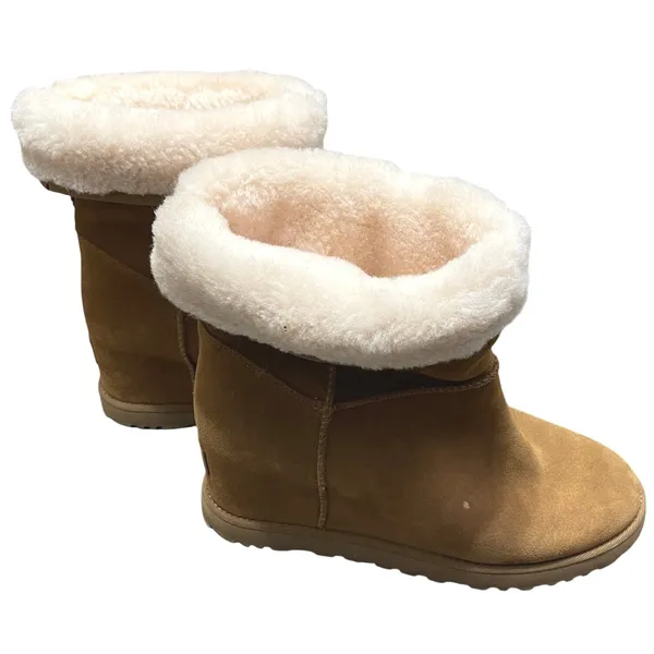 UGG Classic Shearling‎ Suede Boots Chestnut Brown Cozy Cabin Core Size 9 - Image 2
