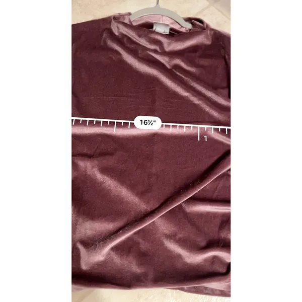 A New Day Sleeveless Ruched Velvet Top Plum Women’s L New - Image 5