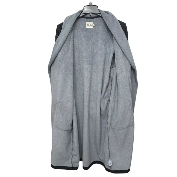 UGG Men's Robinson‎ Robe Charcoal Gray Lined Size L/XL Long Sleeve Pockets - Image 7