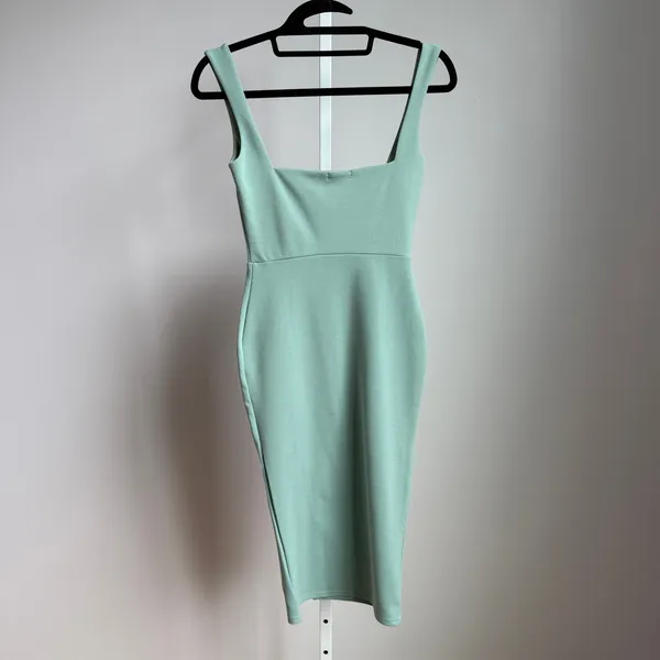 Nasty‎ Gal 2 Sage Green Bodycon Midi Dress Wedding Cocktail - Image 7