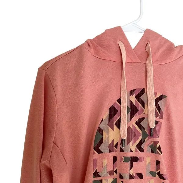 The North Face peach hoodie sweater pullover fleece comfortable top cotton - Image 2