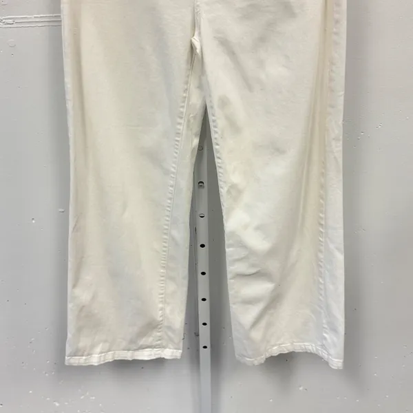 Dokotoo Womens Size 8 Off White Wide Leg Utility Cargo Pants High Rise Denim - Image 4