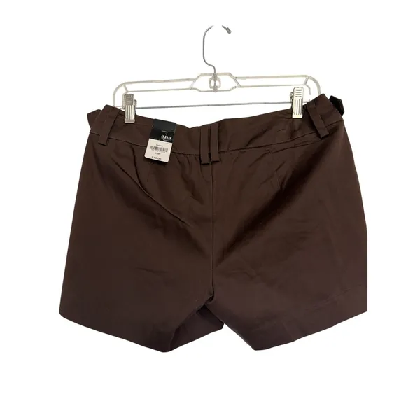 ana A New Approach Brownie Chino Shorts‎ Womens 10P Petite Stretch Buckle NWT - Image 4