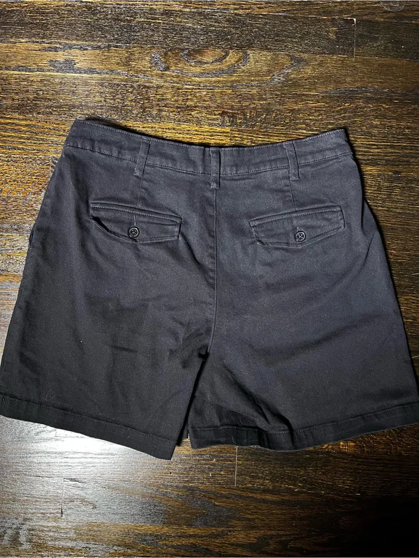 Banana Republic Black High Waist Bermuda Shorts Size 10 Twill Stretch - Image 6