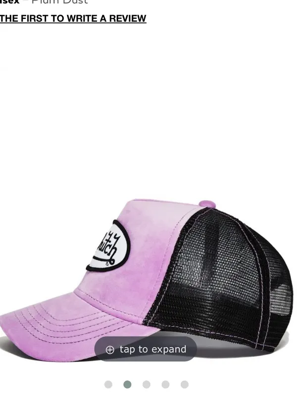 Von Dutch Lavender Suede Trucker Hat with Black Mesh - Image 3