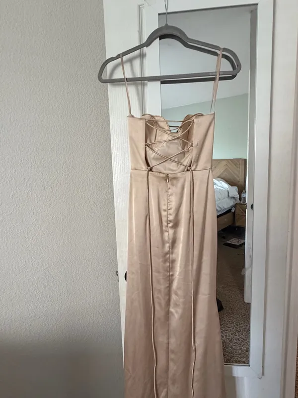 Champagne maxi dress Gold Size XS - Image 3