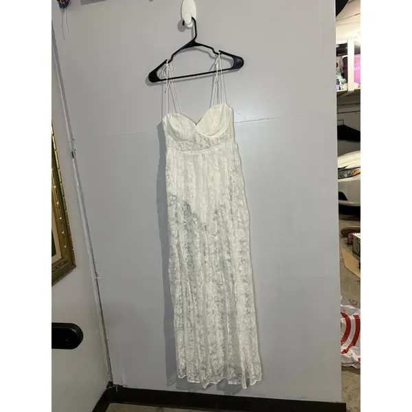 New For Love‎ and Lemons White Lace Lorena Maxi Dress Size Medium NWT Festival - Image 3