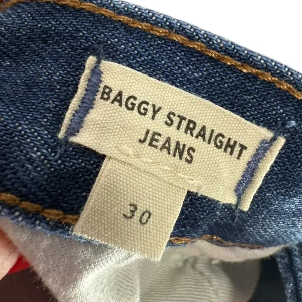 Madewell Baggy Straight Jeans Dark Worn Indigo Wash Size 30‎ Denim Casual - Image 4