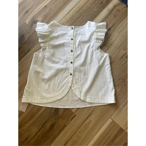 NWT EMERY ROSE Solid Ruffle 100% Cotton Trim Blouse 2XL Size undefined - Image 4