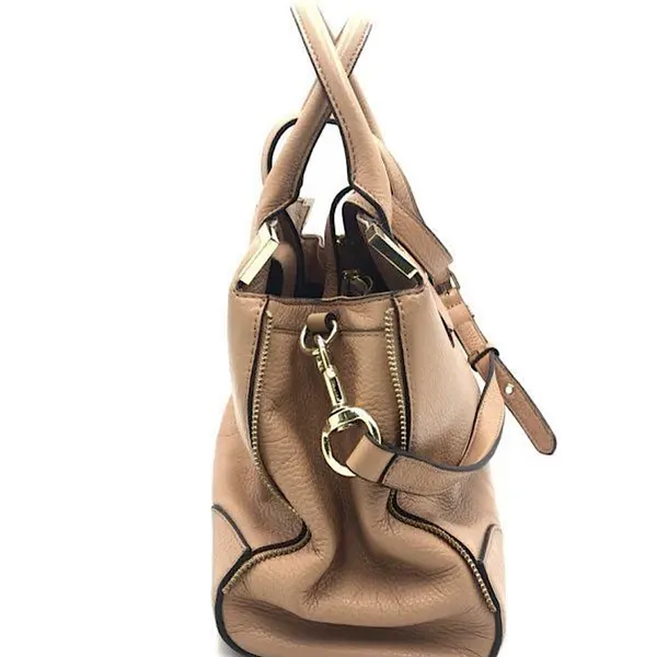 Rebecca Minkoff Peach Tan Pebbled Leather Satchel Bag Purse 🌺🌺 - Image 5
