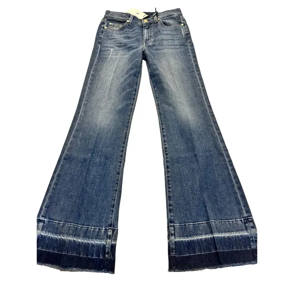 7 For All Mankind Dojo Agadir Tailorless Flare Jeans Size 27 NWT - Image 6