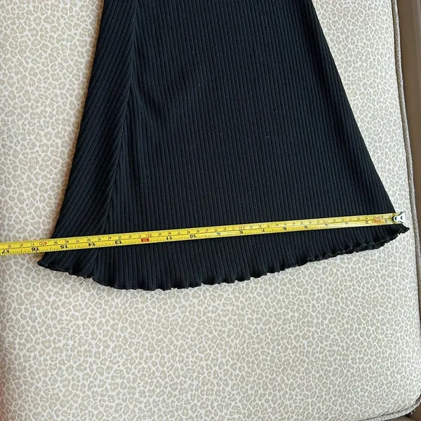 Aerie Black Ribbed Flare Long Stretch Pants - Image 10