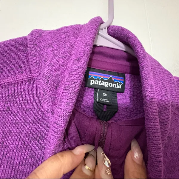 Patagonia Women’s Better Sweater Full Zip Purple Size XS Zipper Flaw - Image 7