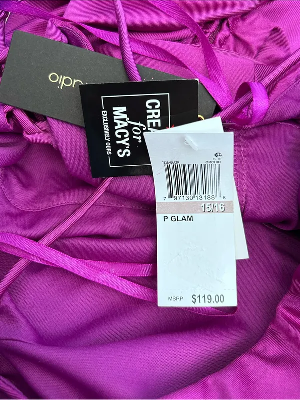 NWT City Studio Magenta Strappy Maxi Formal Prom Homecoming Dress Size 15/16 - Image 6