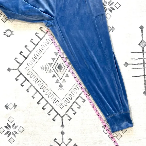 Aerie Offline Blue After Party Velour Joggers Large - Image 7