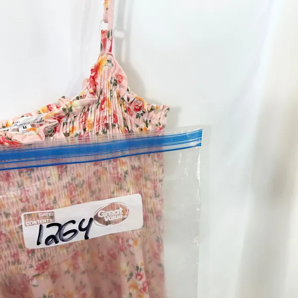 Culture Code Medium Maxi Dress‎ Pink Floral Smocked Cottagecore Feminine 1264 - Image 14