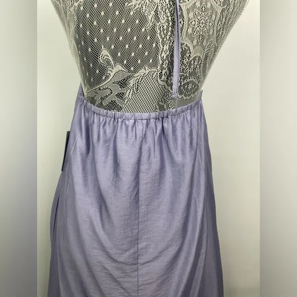 Eloquii Plus Size‎ Heirloom Lilac Y2K Halter Mini Tunic Dress - Image 9