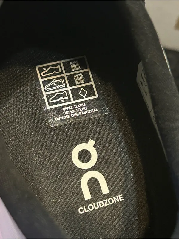 ON CLOUDZONE Ice Black athletic training running lace up shoes sneakers sz 9 new - Image 4