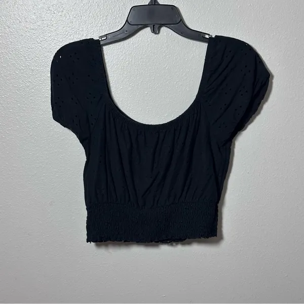 Hollister‎ Women Black Off Shoulder Cropped Top Size M. - Image 6