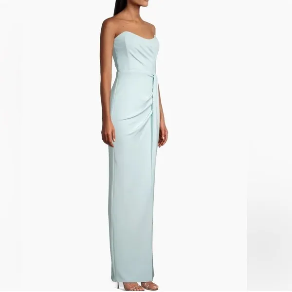 Katie May Pamela Gown in Celestial Blue Size Medium Strapless‎ Dress NEW - Image 13