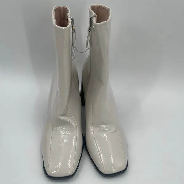 Princess Polly Boots SZ 8 Kia Kiaya Ankle Cream *FLAWS* Bootie Zipper Heel NWOT - Image 6