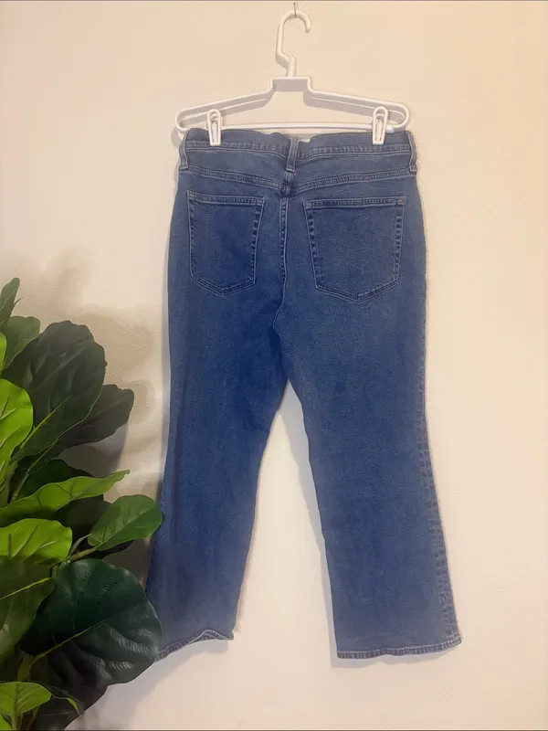 J crew midrise flare crop size 30 Women's Medium Blue Flare Jeans - Image 3