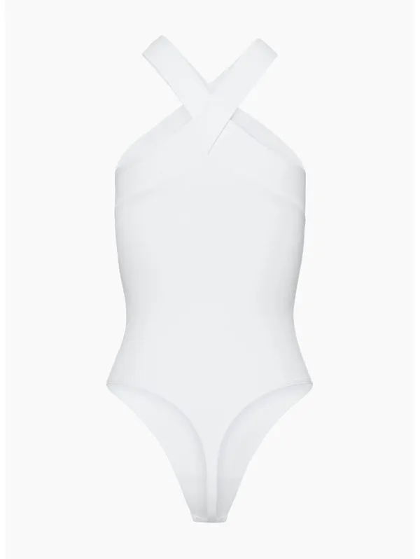 Babaton White Cross Neck Bodysuit XL NWT - Image 4