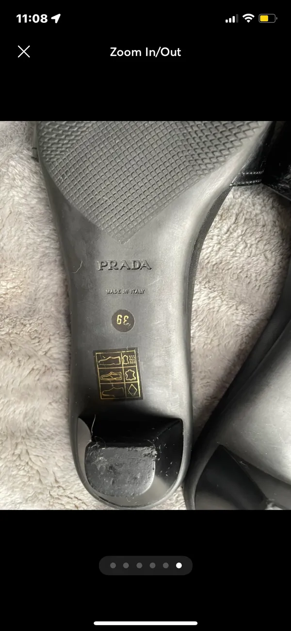 Prada Vintage 90s  Kitten Heels - Image 6