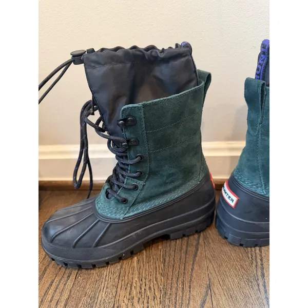 Hunter Skylar Waterproof Boot Green/black Women's Sz 7 $225 - Image 6