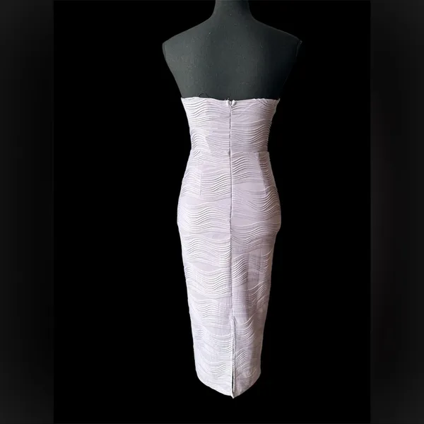 Hello Molly Strapless Textured light lavender bodycon Dress NWT 6 - Image 4