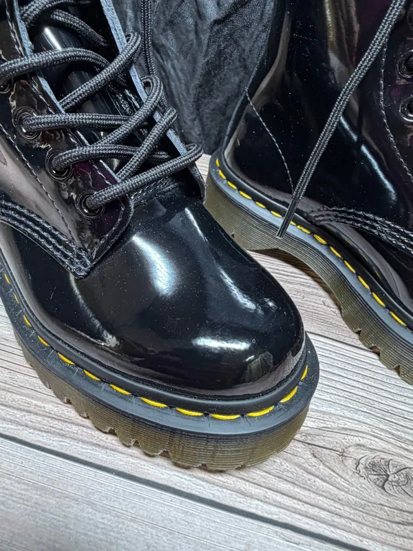 Dr. Martens AirWair Black Combat Boots US Size 4 - Image 2