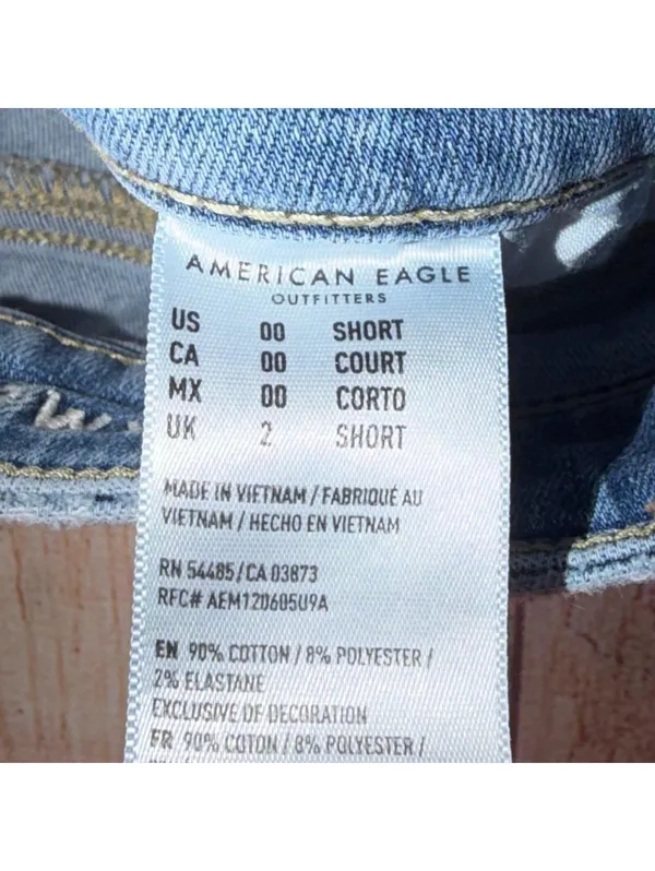 American Eagle Hi-Rise Jegging Women’s Size 00 Short Distressed Skinny Jeans - Image 9