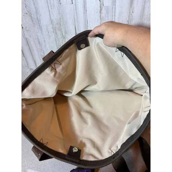 Vintage Woven Burlap Tote Bag‎ - Rare - Image 3